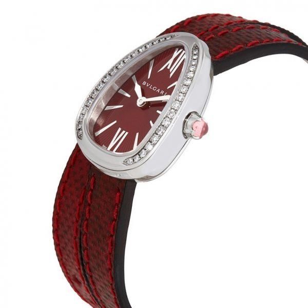 Bulgari Orologi: Bulgari Serpenti rot 27mm quartz with diamonds – Nuovo e nell'imballaggio originale da Pfäffikon SZ venduto da EMMA0111 1
