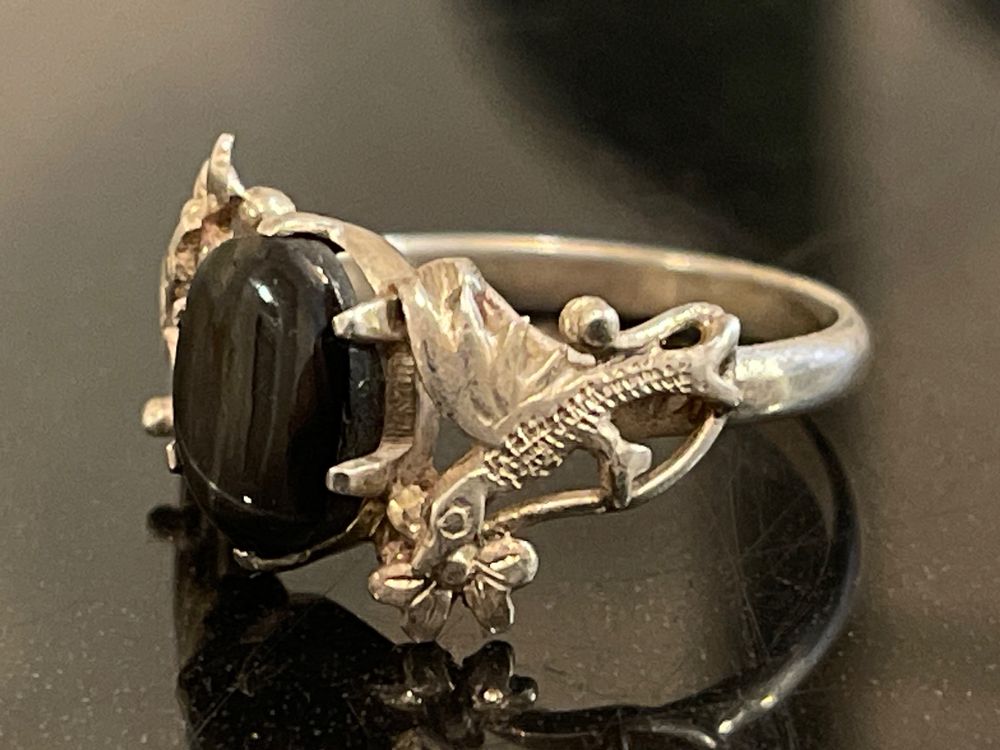 Bague Malachite et Argent Massif Achite