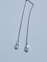 Filigrane Ohrringe mit Zirkonia-Tropfen, Silber 925 gestämpe
