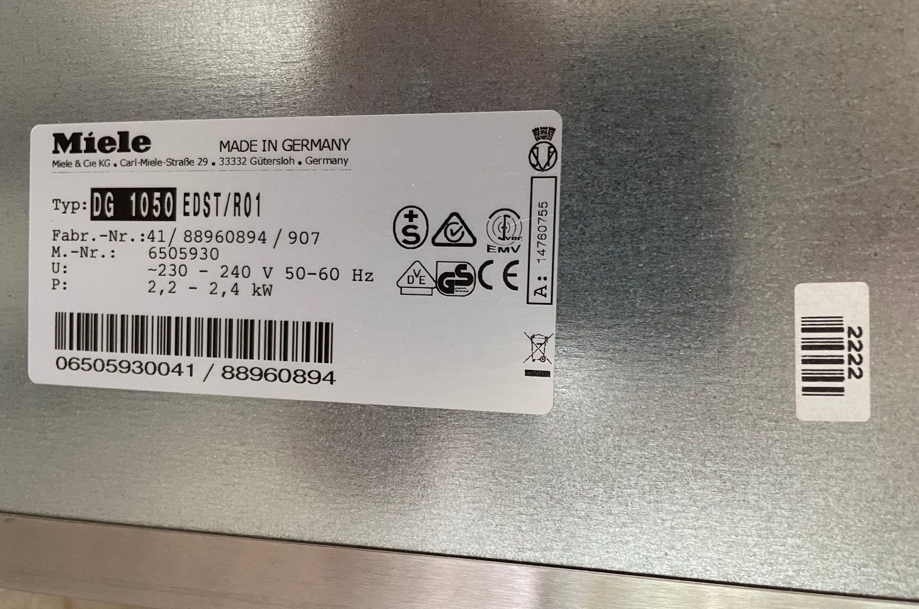 Miele Elettrodomestici da cucina: Dampfgarer von Miele DG1050 – Usato da Hettiswil venduto da wer_9kcr 5