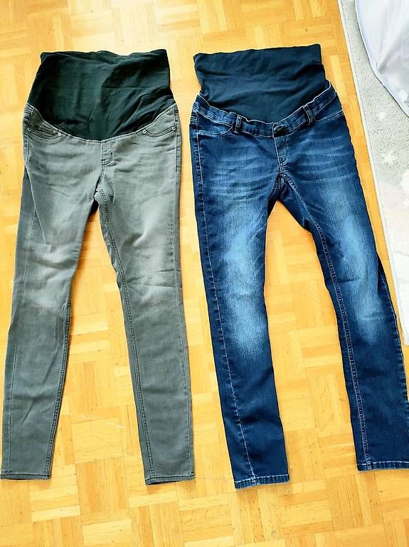 Pantaloni: Schwangerschaftshose blau und grau – Usato da Thalwil venduto da wamoni
