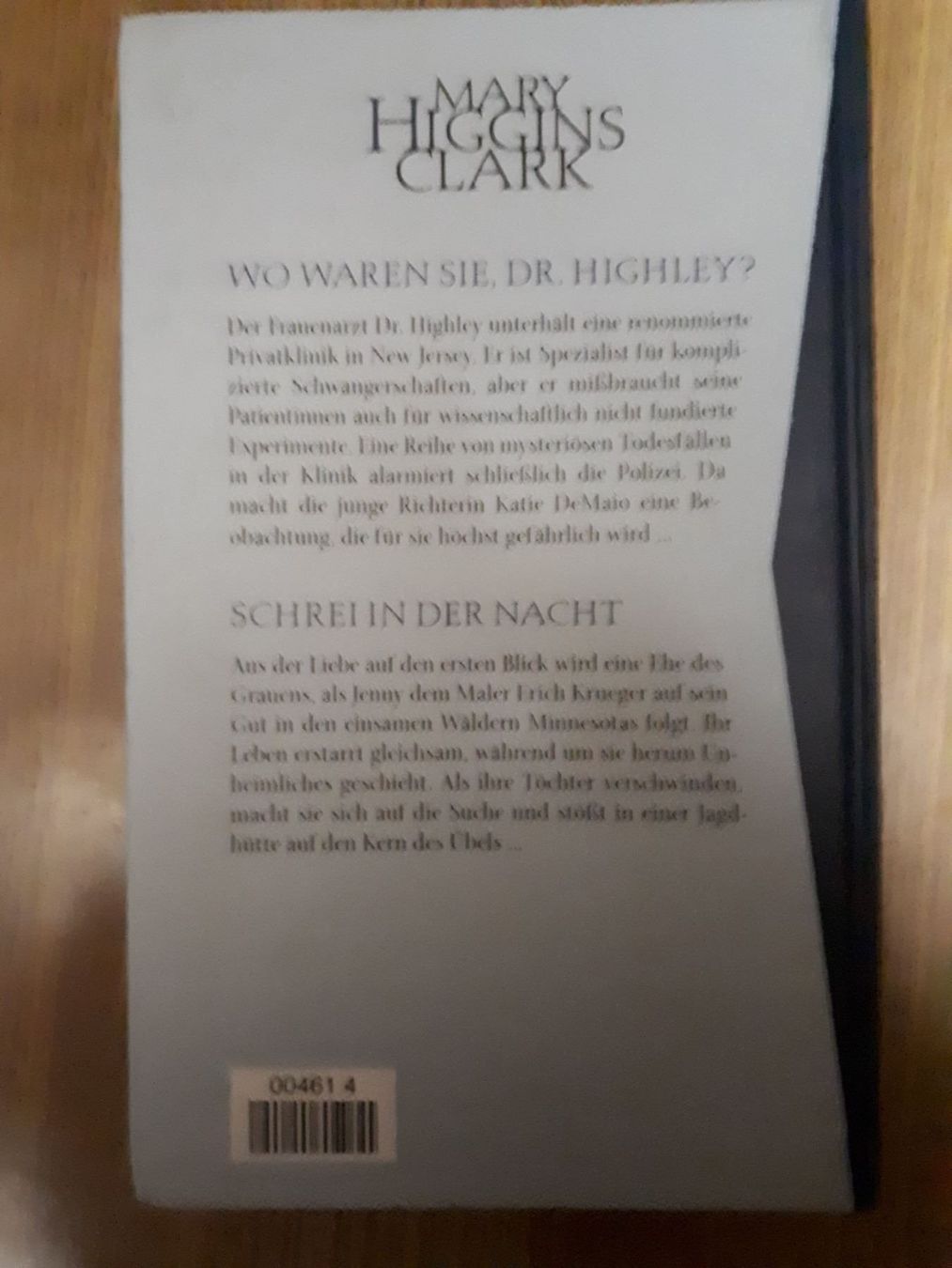 Libri: Mary Higgins Clark Wo waren Sie, Dr. Highley? – Usato da Basel venduto da Alacant 1