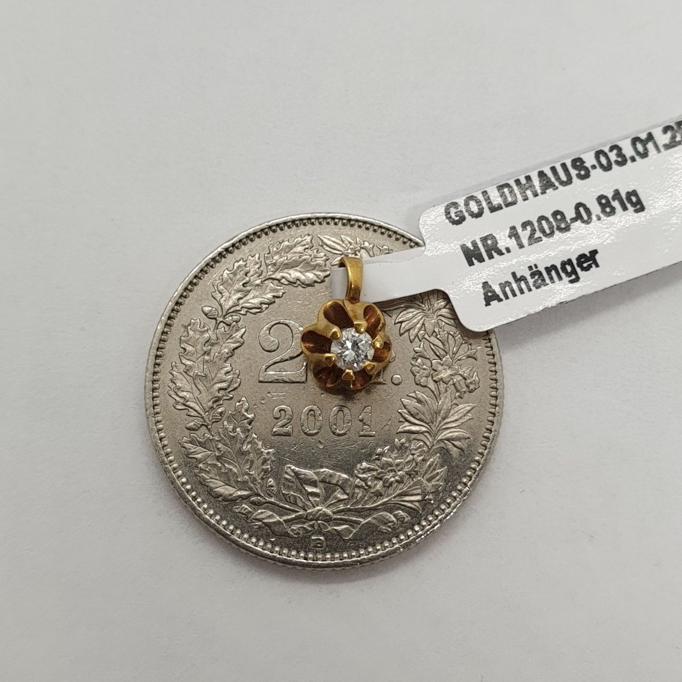 Ciondoli: Echt 18K Gold - Diamant Anhänger – Usato da Luzern venduto da Luzern-Goldhaus 2