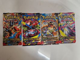 4x Pokémon Mega Evolution – Booster EN (Artset)