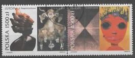POLEN,  EUROPA : KUNST POLSKA 1500 zt  2 Marken   (30