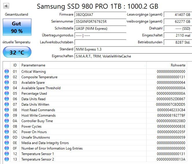 Samsung Disques durs: 2x Samsung 980pro SSD 1 TB Set – D'occasion à Berikon par texmurphy901 1