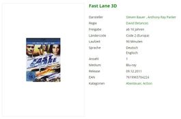 Fast Lane (Bluray 2D + 3D)