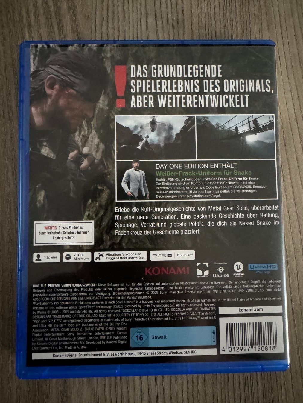 Giochi: Metal Gear Solid Delta: Snake Eater – Day One Edition PS5 – Usato da Nottwil venduto da dan_8wvp 1