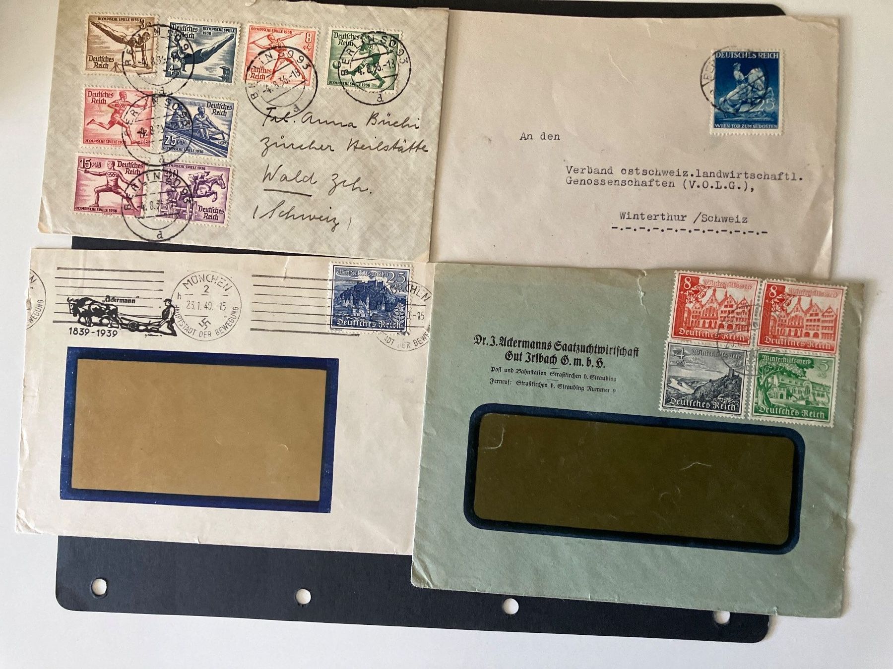 Tutti i francobolli: 4 Briefe Deutsches Reich – Usato da Baar venduto da Ramona10