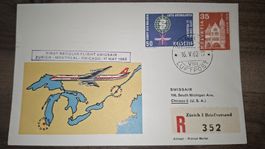 Swissair Zürich - Montreal - Chicago  17.05.1962