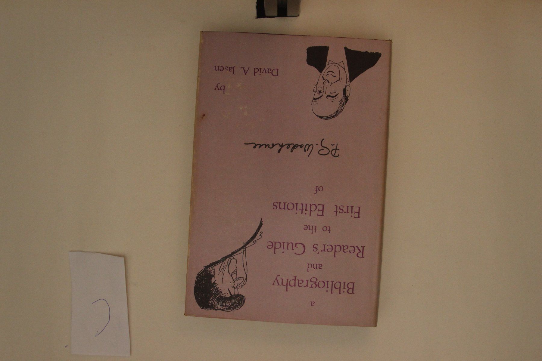 Libri: Jasen – A Bibliography & Reader's Guide P.G. Wodehouse (1971 – Usato da Zürich venduto da wallans
