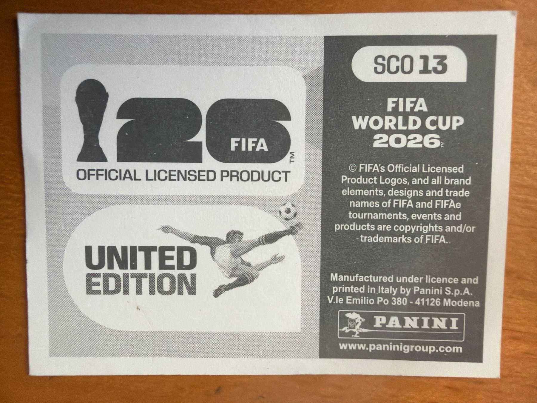Panini Carte collezionabili: Panini SCO13 – Nuovo (secondo la descrizione) da Susten venduto da Rechnun 1