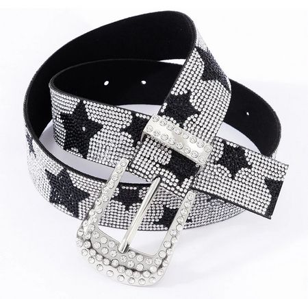 Punkrock-Strassgürtel mit Stern Cyber - Ceinture strass