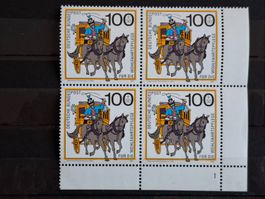 BRD 1989 Viererblock Mi№1439 Postomnibus. Postfrisch.