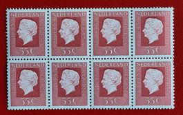 NIEDERLANDE HOLLAND KÖNIGIN JULIANA 8ER BLOCK 1976**