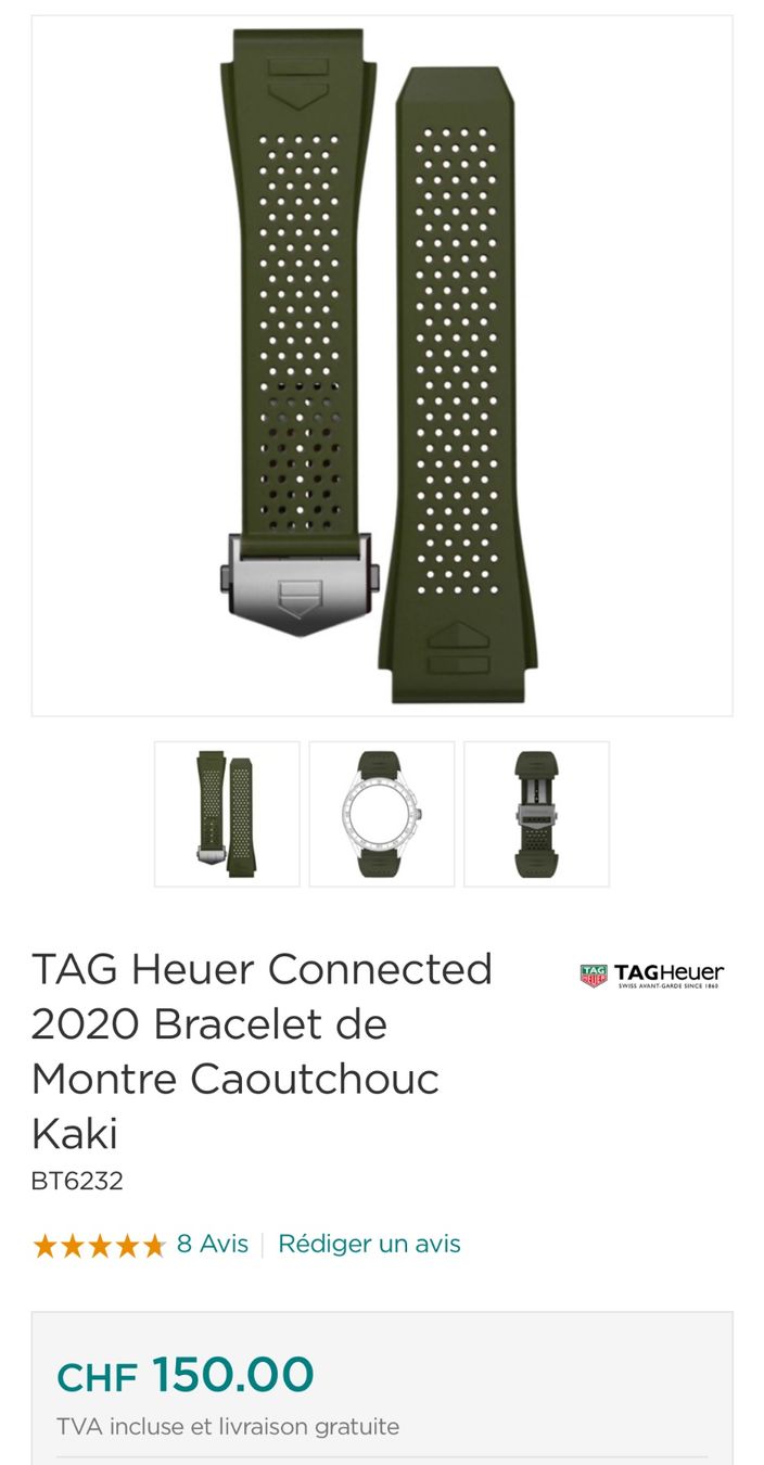 Bracciali & Braccialetti: Bracelet TAG Heuer connected caoutchouc vert E4 et (E3) – Usato da Morges venduto da Alexys23 3