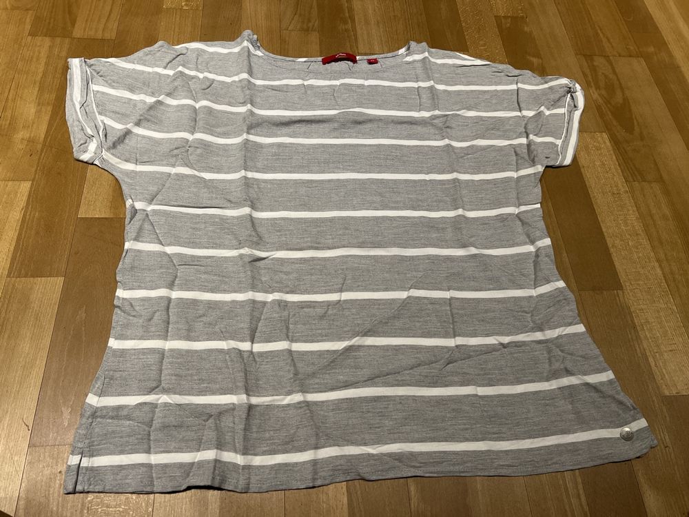 S.Oliver Chemisiers: s.Oliver Shirt Damen Grösse 42 gestreift grau weiss – D'occasion à Münsingen par est_s6vf