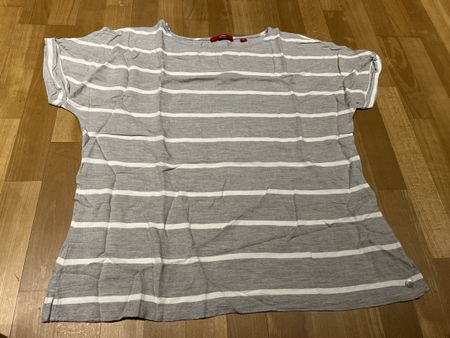s.Oliver Shirt Damen Grösse 42 gestreift grau weiss