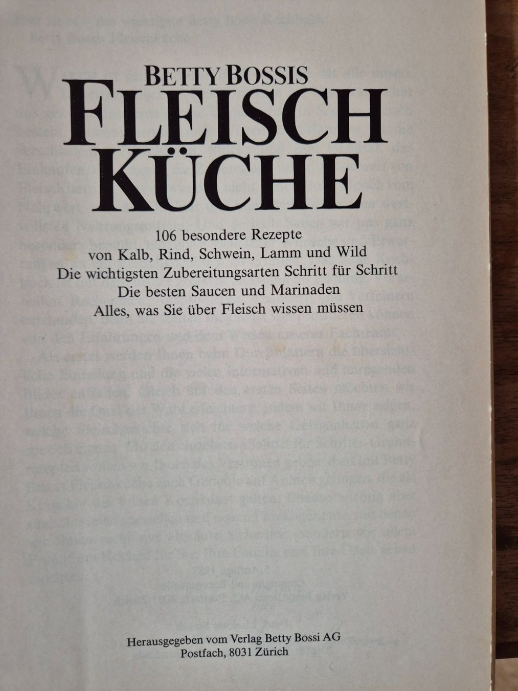 Libri: Kochbuch Betty Bossi Fleischküche – Usato da Buchs SG venduto da MStBu 1
