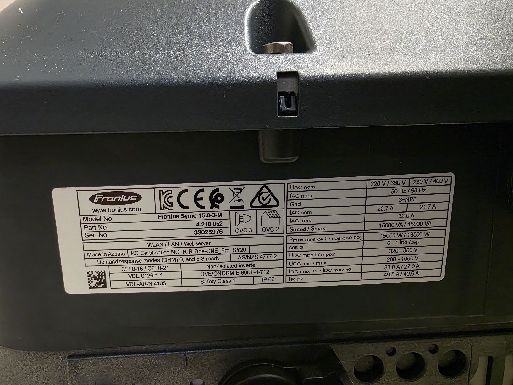 Fronius Inverter: Fronius Symo 15.0-3-M – Usato da Mirchel venduto da voe_z797 2