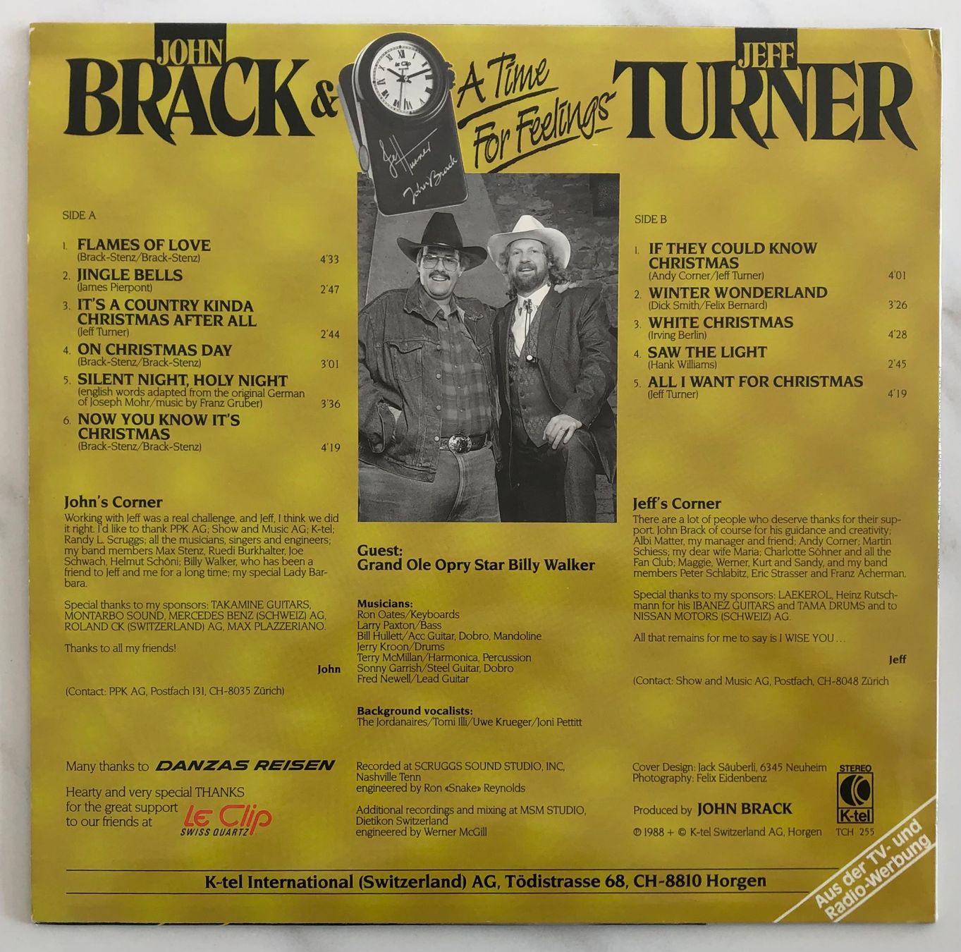 Dischi in vinile: JOHN BRACK & JEFF TURNER - A TIME FOR FEELING – Usato da Poliez-Pittet venduto da Newtown-Records 1