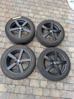 4 Winterräder mit Alufelgen schwarz 195/55 R16