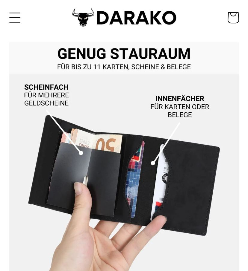 Portafogli: DARAKO Future Wallet, schwarz (NEU!) – Nuovo e nell'imballaggio originale da Sumiswald venduto da anit13 2