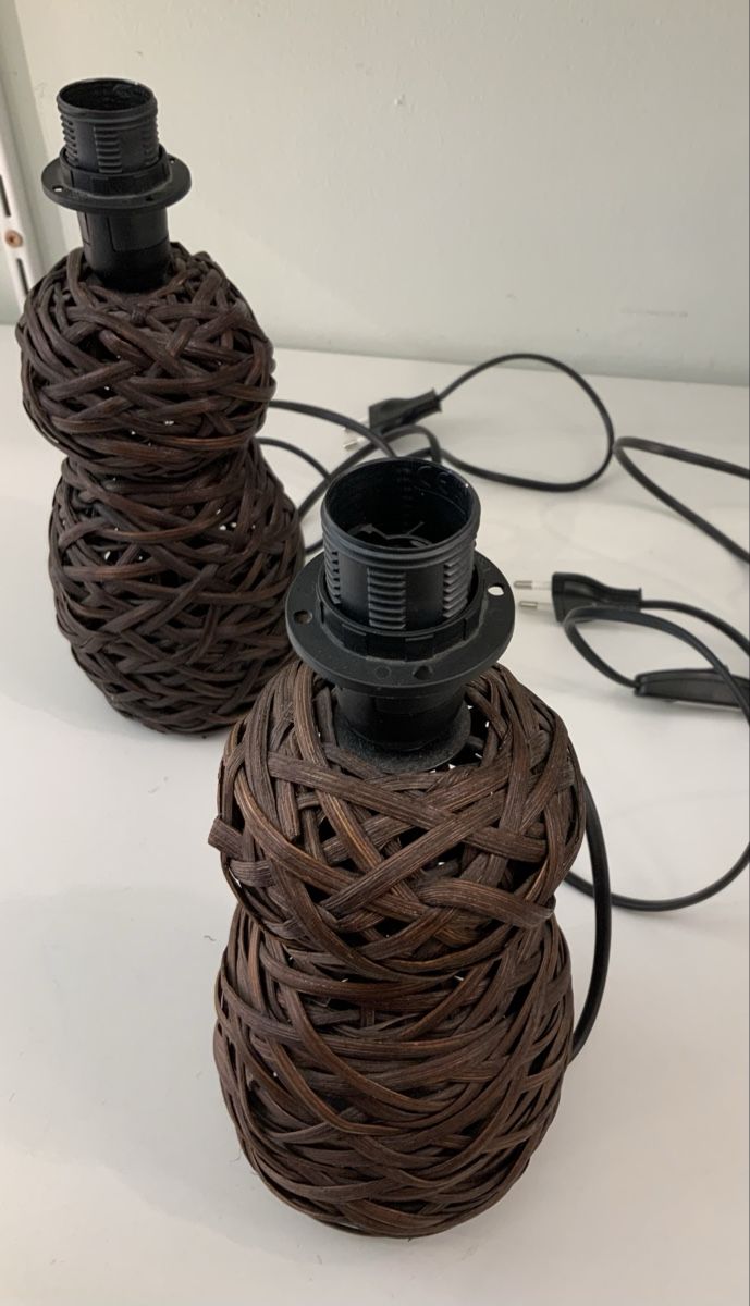 Lampade: Paire de petite lampe en Vannerie – Usato da rolle venduto da Tontonjulot 2
