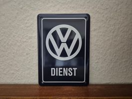 Emailschild VW Werkstatt Auto Service Garage Emaille Schild