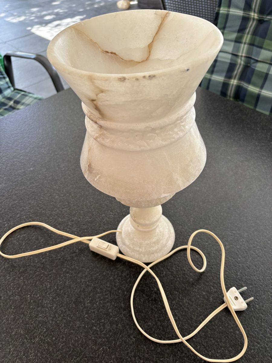 Lampade: Lampe de table en albâtre ancienne  – Usato da Bollion venduto da fran12 1