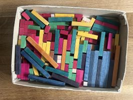 Vintage Cuisenaire Stäbe / Zahlenstäbe, bunt