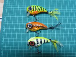 3-er SET Hechtköder: Spro Fat Iris 8cm