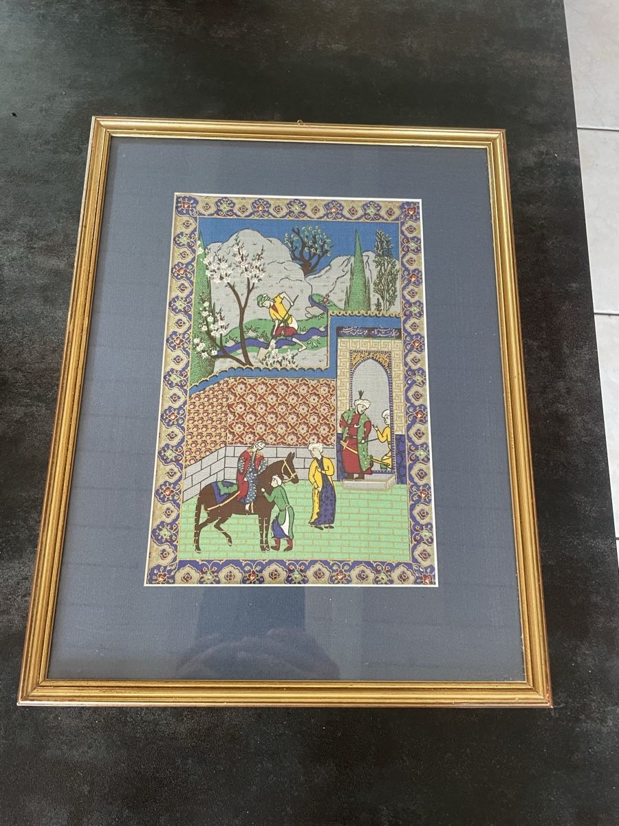 Dipinti: Tableau Ancien Tissu Persan – Usato da Vallamand venduto da Bricbracbroc82