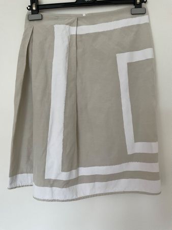 Annette Görtz leichter Rock Gr 34 creme/weiss Neuwertig