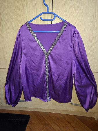 Chemisier violet pailleté, taille M