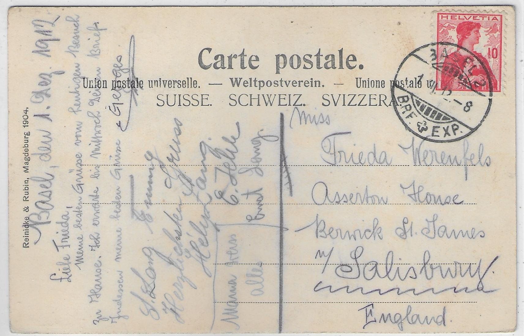 Cartoline postali: Basel - Neue Ober-Realschule – Usato da Ettingen venduto da Kartenplanet 1