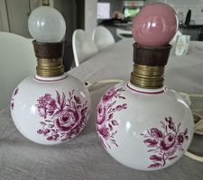 Paire de lampes de chevet en en porcelaine en excellent état