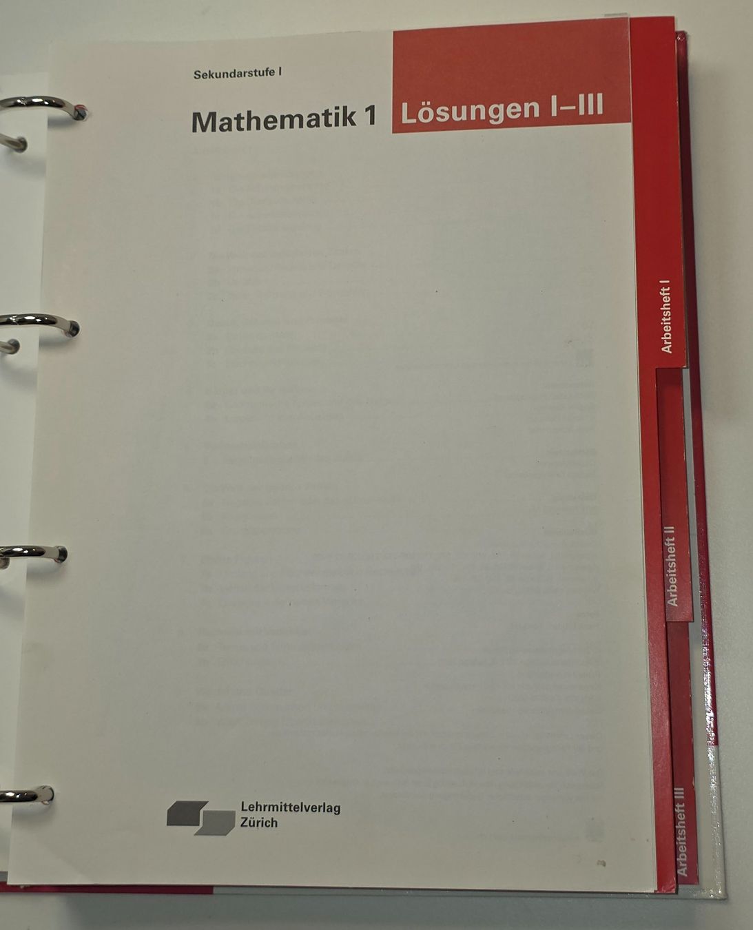 Libri: LMVZ MATHEMATIK 1 Lösungen Arbeitsheft Begleitheft Themenbuc – Nuovo (secondo la descrizione) da Dürnten venduto da Bachtelrider_ 4