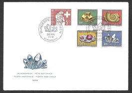 FDC Pro Patria Serie 1958; B86-B90 ET Bern 31.5.1958
