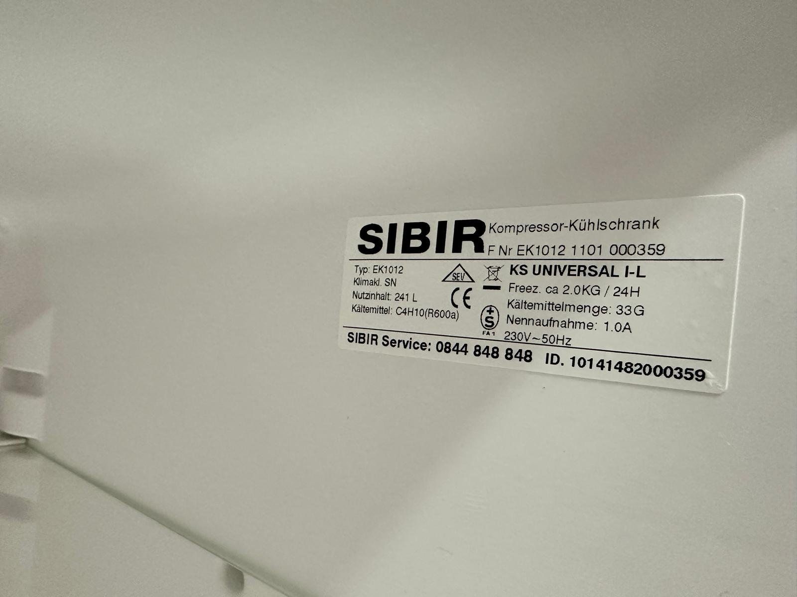 Sibir Kühlschrank: Kühlschrank Einbaukühlschrank SIBIR – Gebraucht aus Spreitenbach von Space_X 9
