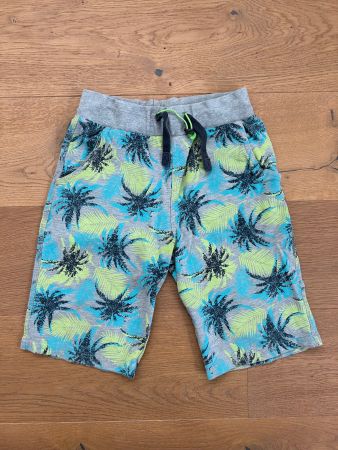 Kinder- Shorts grau im Palmendesign BOYS 134- 140