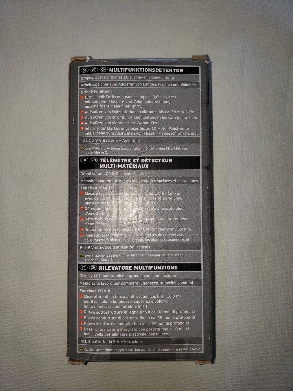 Messen: POWERFIX Profi Multifunktionsdetektor 5in1, originalverpackt – Neu (gemäss Beschreibung) aus Loveresse von Gloveresse 1