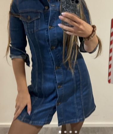 ZARA Denim mini dress Size XS