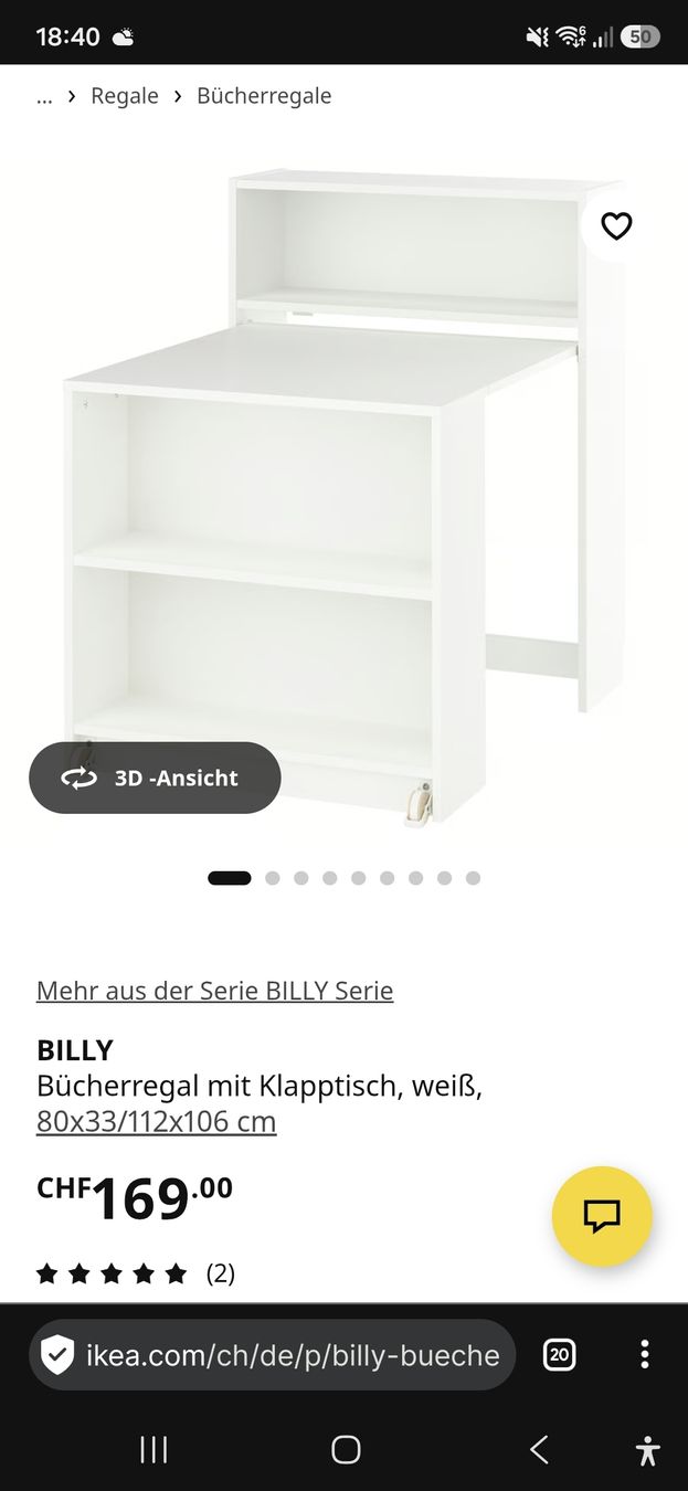 Schreibtische: Ikea Billy Schreibtisch / Regal / Kommode – Gebraucht aus Winterthur von steph_noir 3