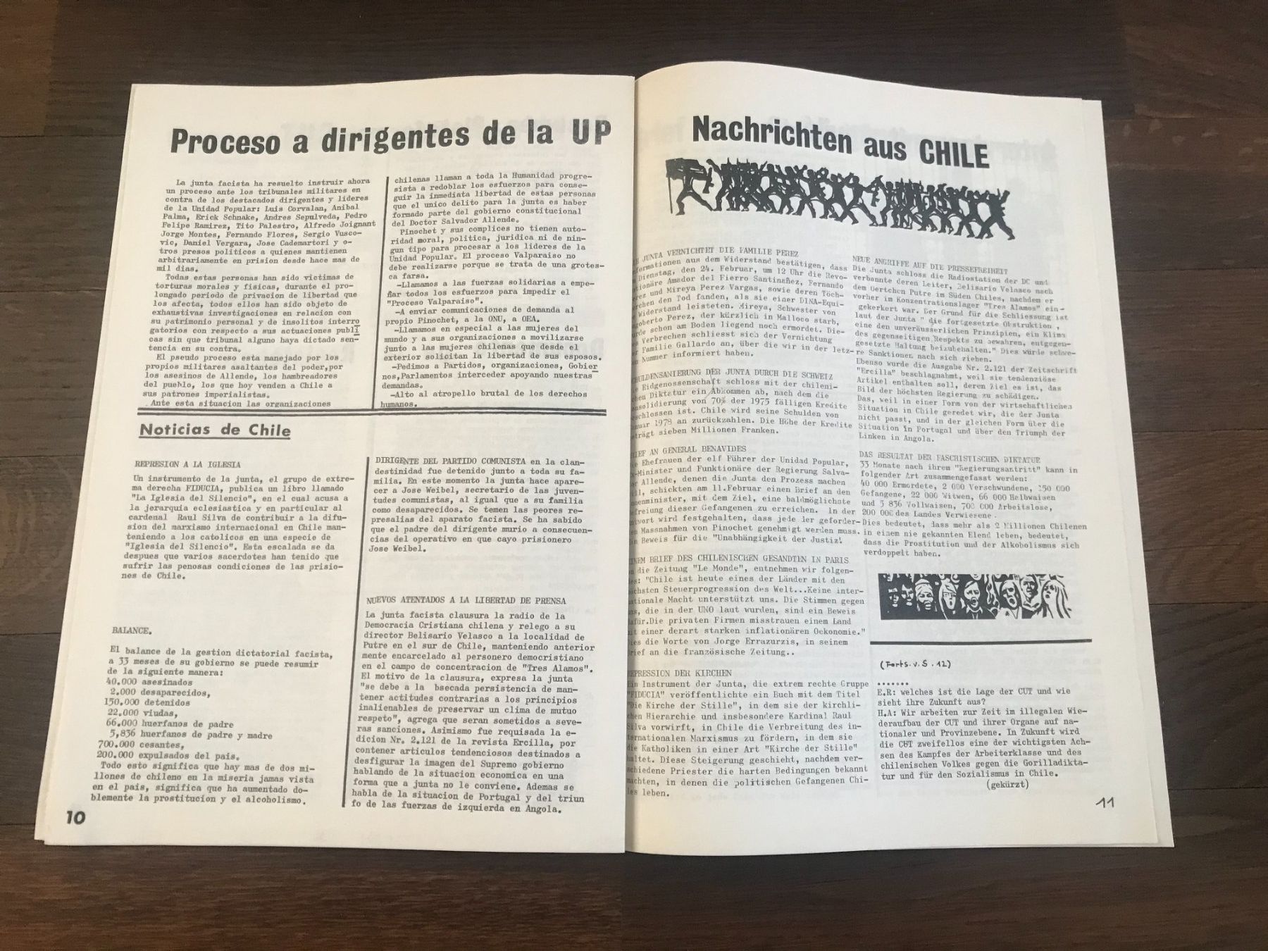 Dischi in vinile: VICTOR JARA - 4 - Presente! + Insert Kämpfendes Chile – Usato da Buchs AG venduto da Archie 5