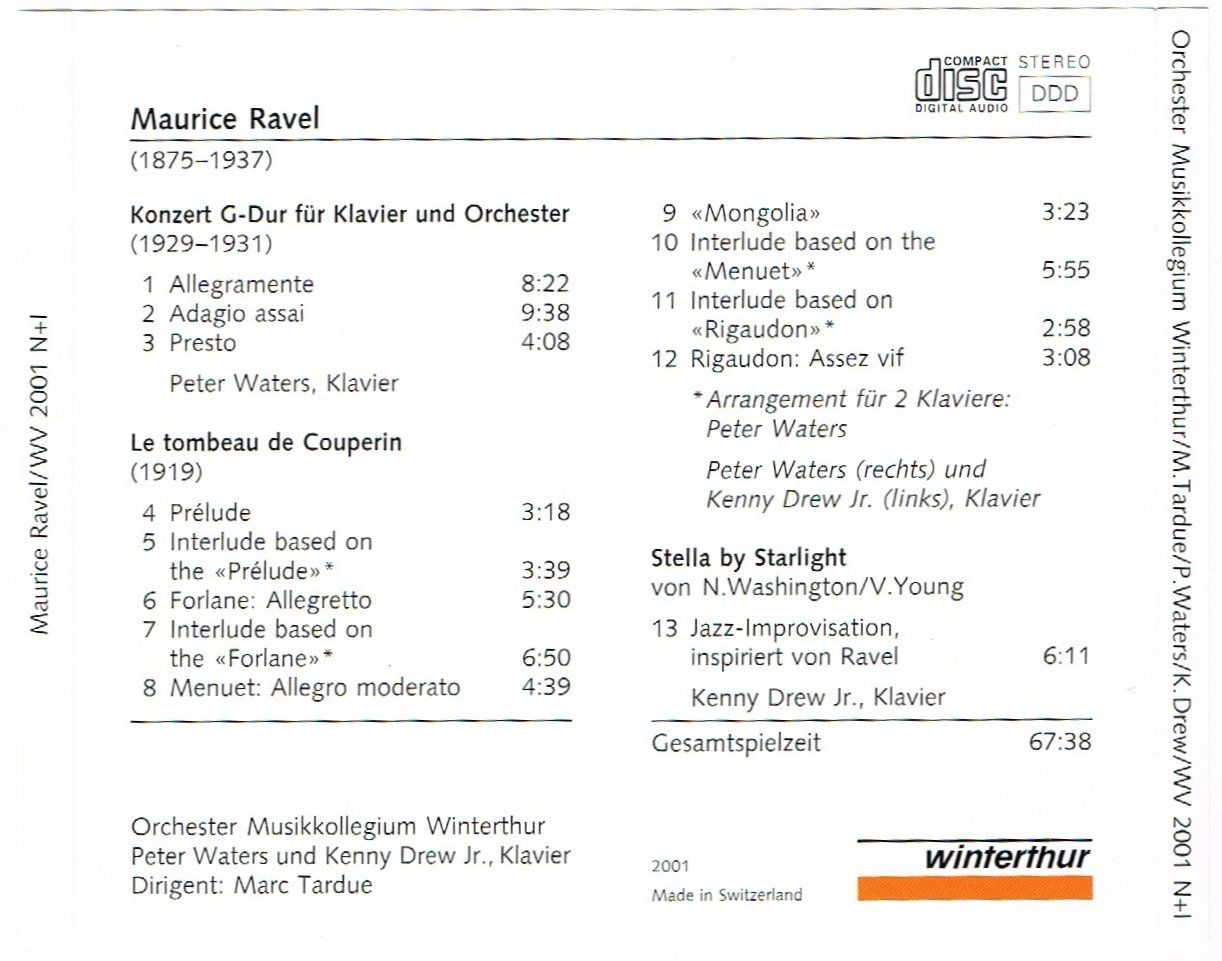 CDs: Ravel, Orchester Winterthur – Gebraucht aus St.Gallen von Paddington11 3