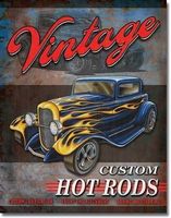 Metal Alu Plate-VINTAGE CUSTOM HOT RODS