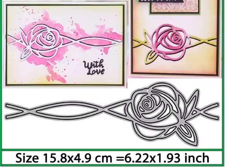 Schablonen: Neue Stanzschablone Rosenornament – Neu und originalverpackt aus Effretikon von wenuss