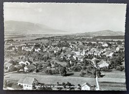 Suchy et le Lac de Neuchâtel Vue aérienne ca. 1950