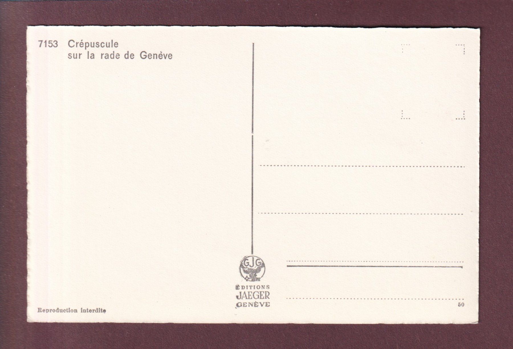Cartoline postali: GENEVE - Rade au crépuscule – Usato da Pully venduto da nicecards 1